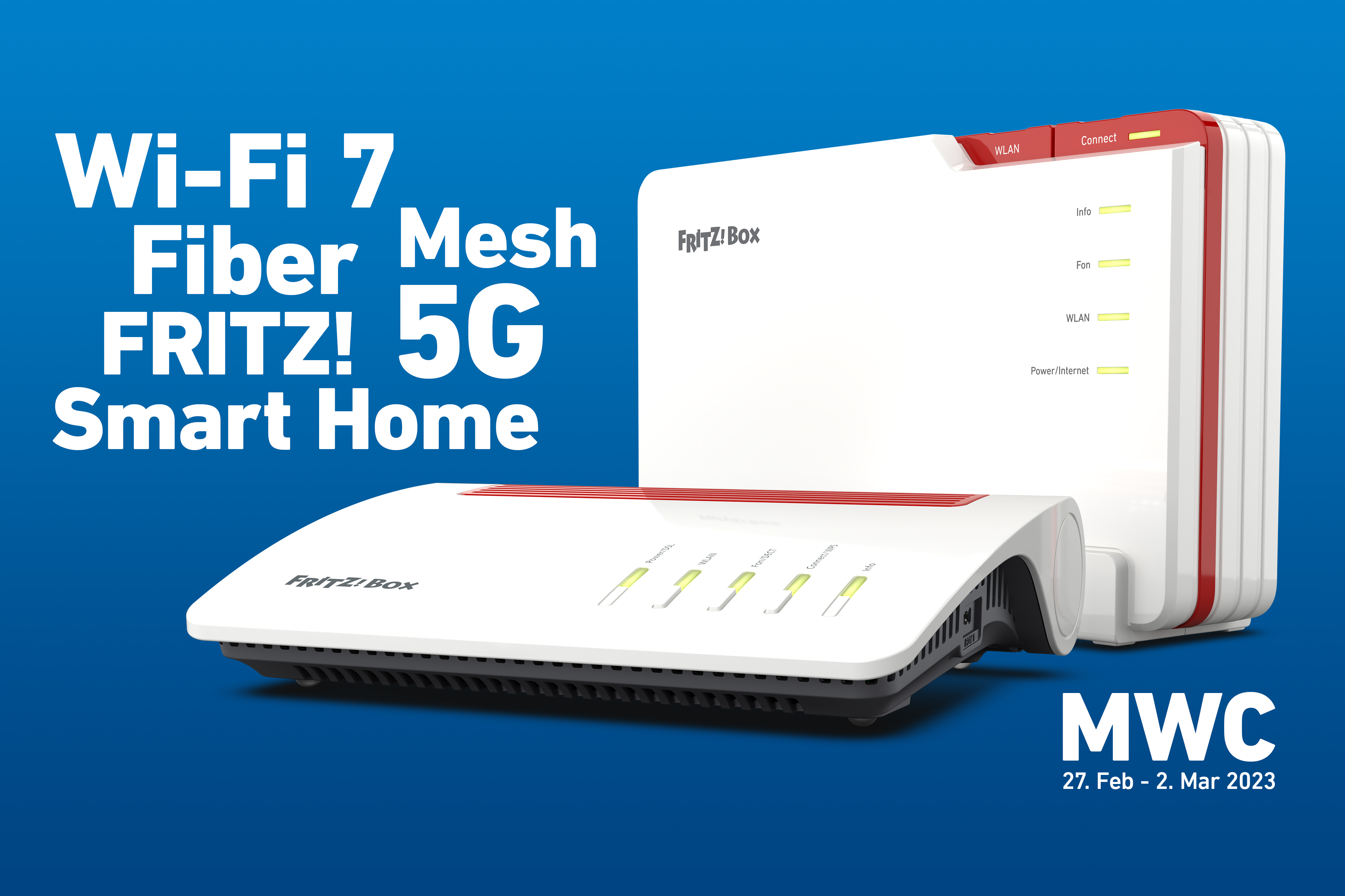 AVM presenta el futuro de la banda ancha en sus nuevos routers con Wi-Fi 7,  Mesh tribanda y 5G